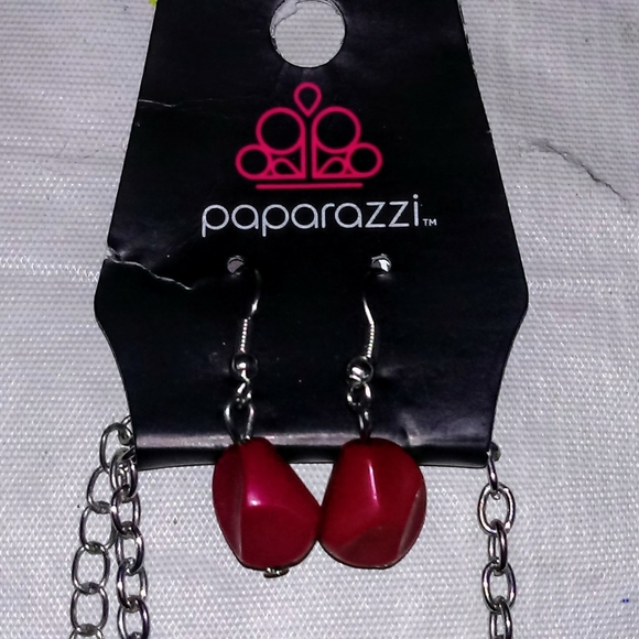 ๐๐ฒ4/$20. Ruby Red Stones, Necklace and Earrings Set. - Picture 4 of 5